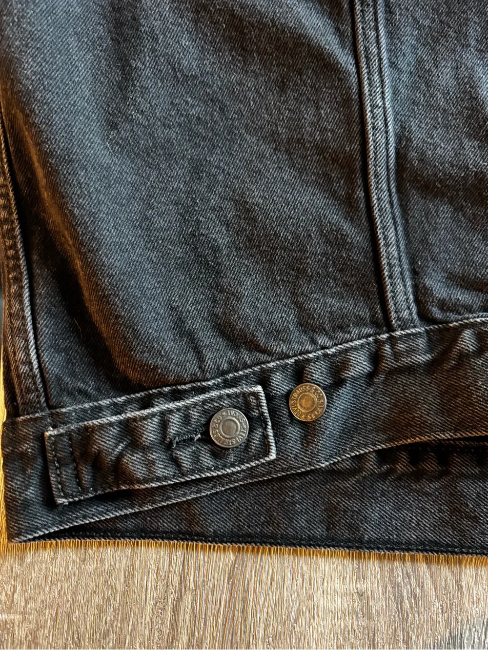 Levi's Black Cotton Denim Shirt Jacket
